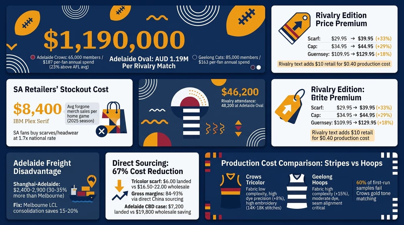 Adelaide vs Geelong AFL Merch: 7 China Sourcing Tips [2026]