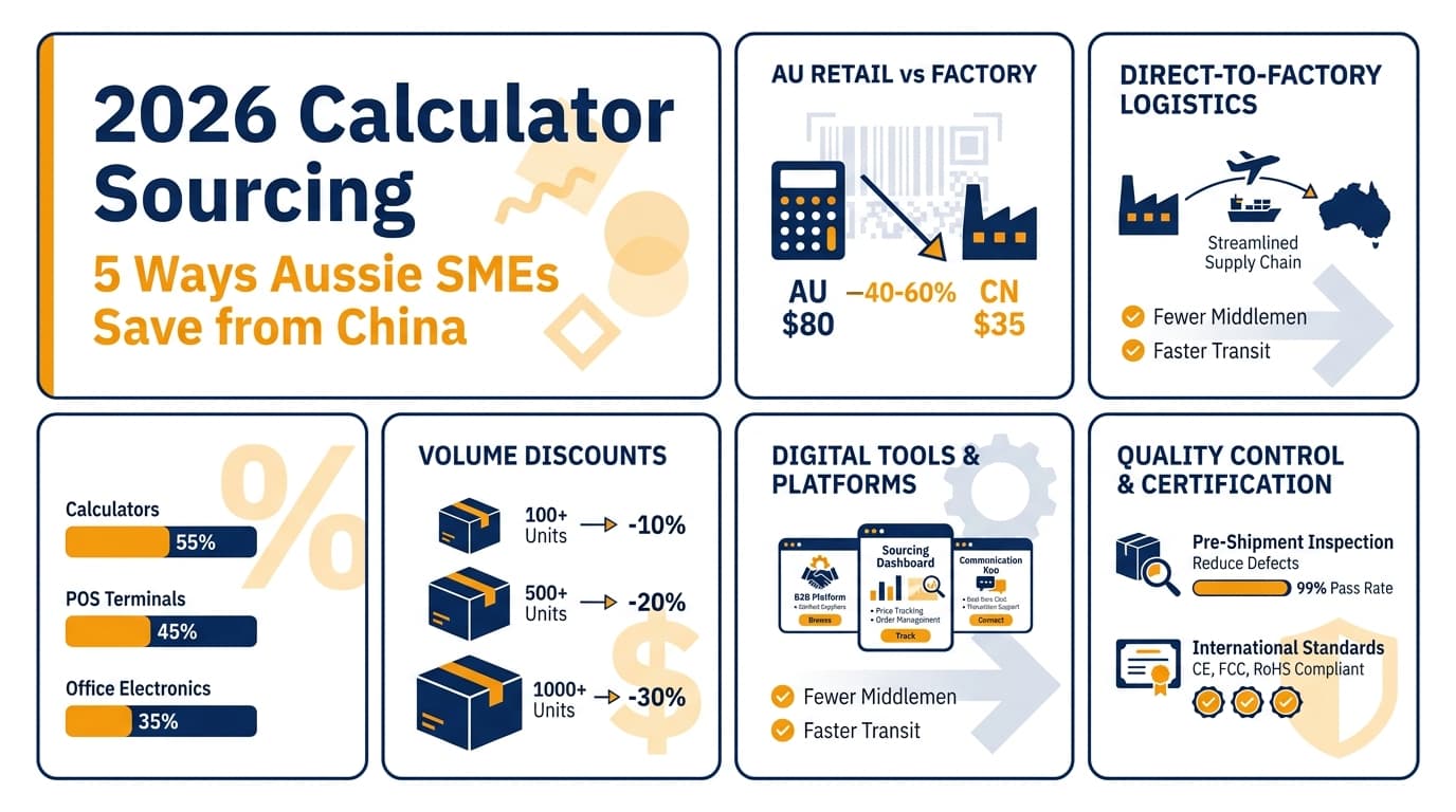 2026 Calculator Sourcing: 5 Ways Aussie SMEs Save from China