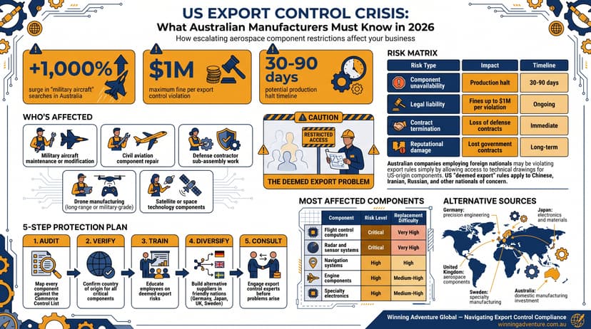 US Export Ban on Aerospace Components: What Australian Manufacturers Need to Know in 2026
